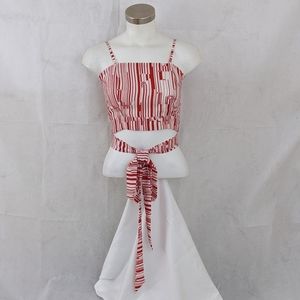 Crop Cami with Waist Tie Size S Y2K